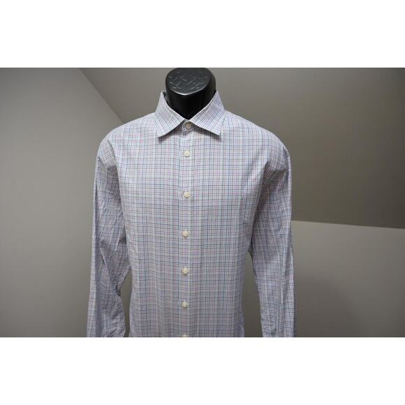 Charles Tyrwhitt Dress Shirt Slim Fit French Cuff Plaid Mens 17-36 Sz XL - Picture 4 of 10